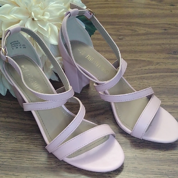 Elegant Pink Strappy Heels Dreampairs Size 8.5 - Picture 1 of 11